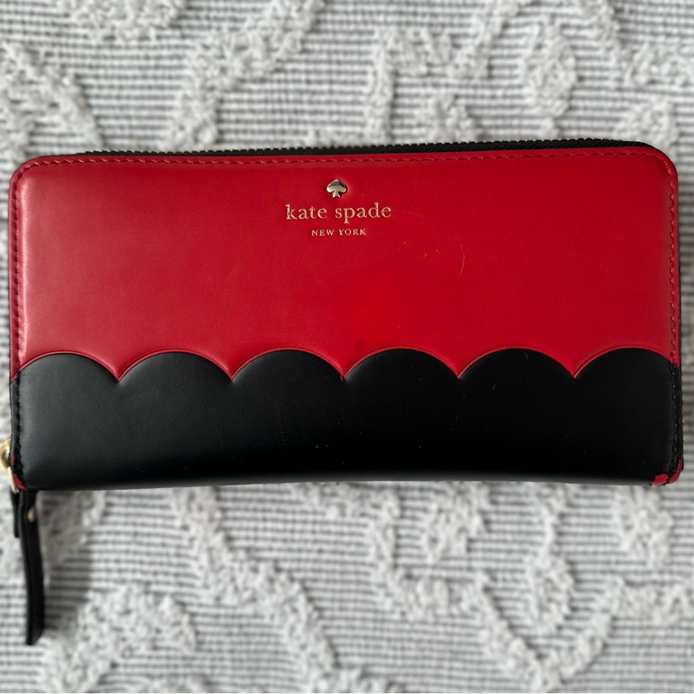 Kate Spade Red and Black Women's Wallet